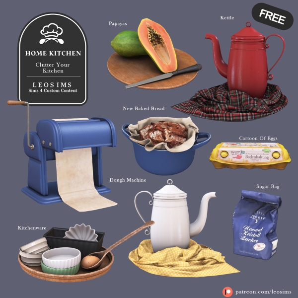 Mix Home Kitchen by leosims4cc - The Sims 4 Custom Content