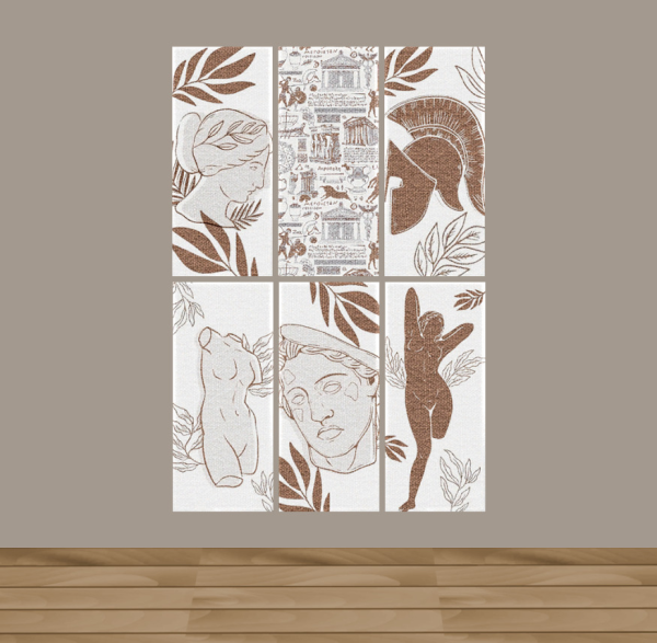 Mix Greek Art Painting and Foliage by simsfinds - The Sims 4 Custom Content