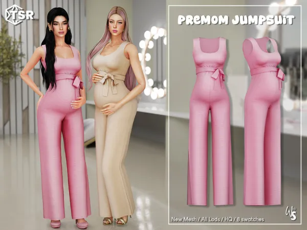 Alpha PreMom Jumpsuit - The Sims 4 Custom Content