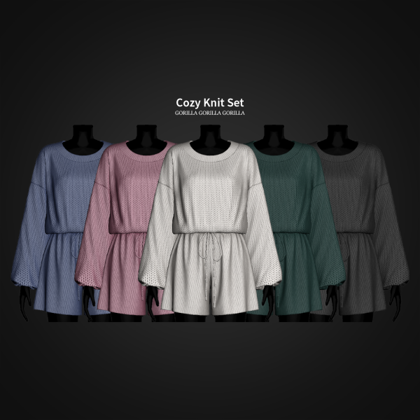 Alpha Cozy Knit Set by simsfinds - The Sims 4 Custom Content