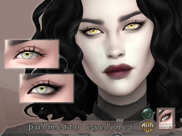 Mix Palmetto Eyeliner (Midnight Manor) by remussirion - The Sims 4 Custom Content