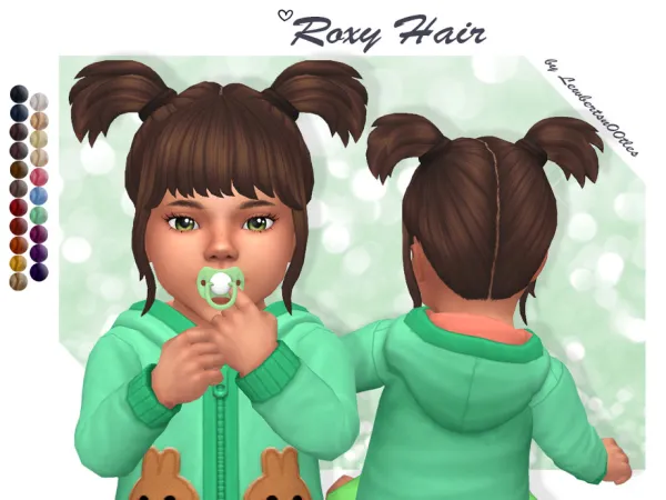 Maxis Match Roxy Hair Infant version by Lewbertsn00tles - The Sims 4 Custom Content