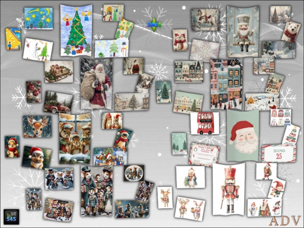Maxis Match Christmas Posters by artedellavita_mabra - The Sims 4 Custom Content