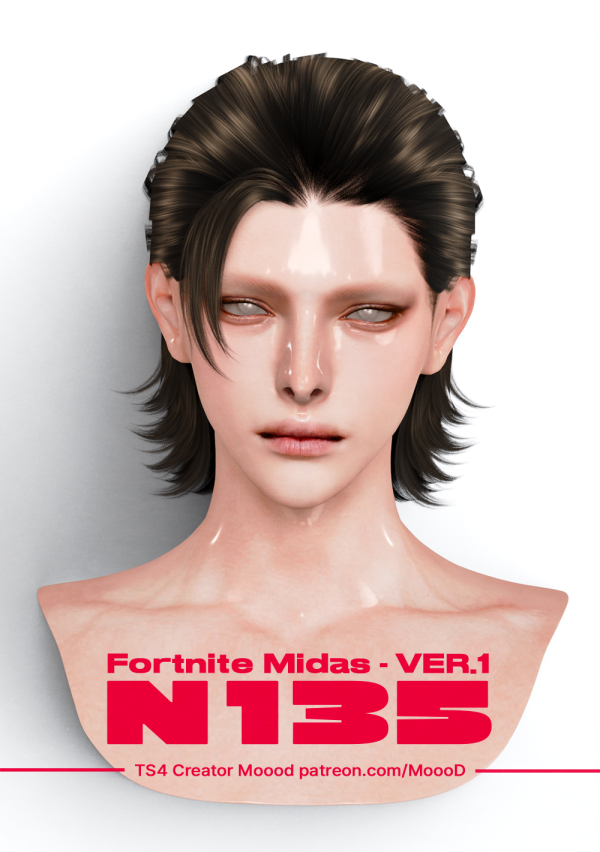 Alpha [SIMS4/ ] MoooD Hair N135 by simsfinds - The Sims 4 custom content