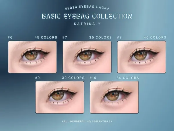 Mix BASIC EYEBAG COLLECTION by [KAT] - The Sims 4 Custom Content