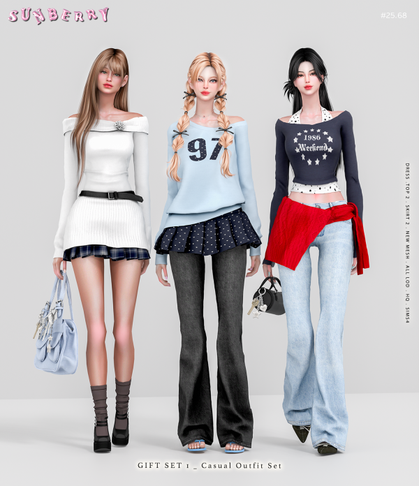 Alpha [SUNBERRY]2568_GIFT SET 1 by simsfinds - The Sims 4 Custom Content