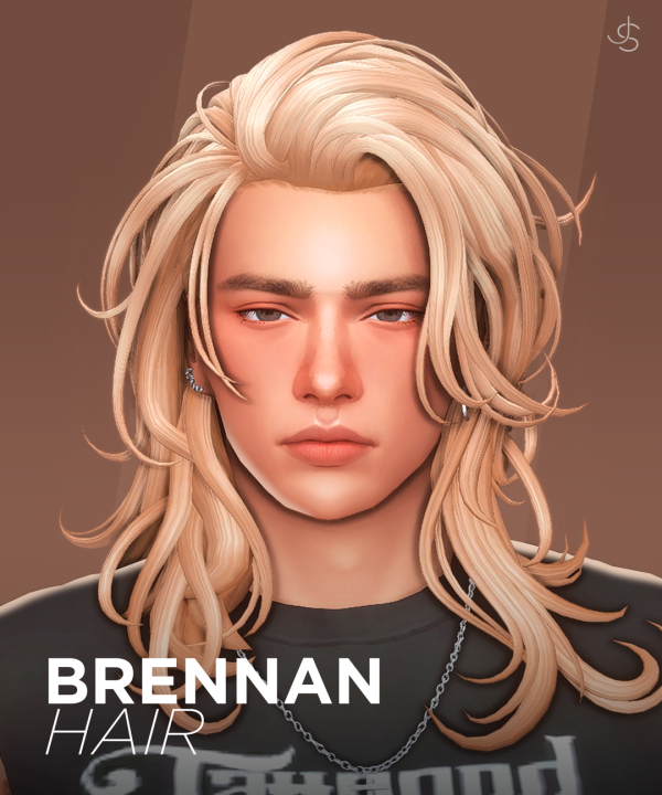 Maxis Match Brennan Hair by simsfinds - The Sims 4 Custom Content