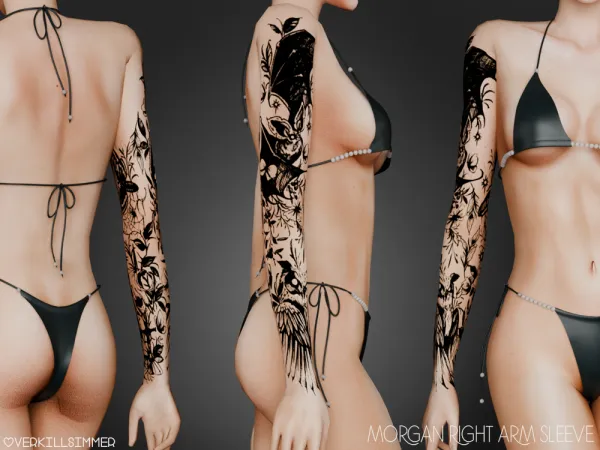 Mix Morgan right arm sleeve - The Sims 4 Custom Content