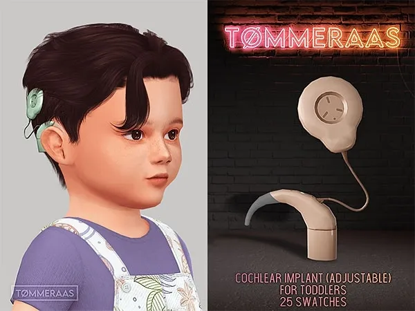 Mix Tu00d8MMERAAS Cochlear Implant for Toddlers - The Sims 4 Custom Content
