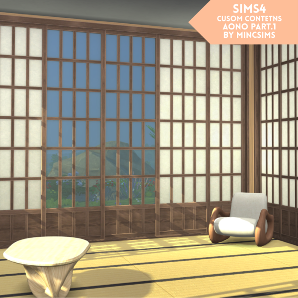 Mix Aono Set Part1 Windows by simsfinds - The Sims 4 Custom Content