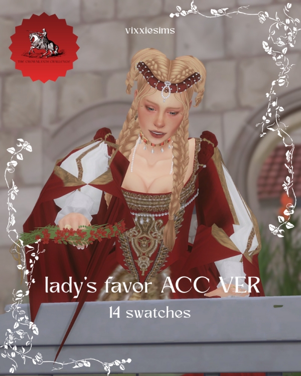 Maxis Match lady's favor crown and accessory by simsfinds - The Sims 4 Custom Content