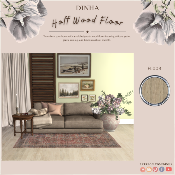 Alpha Hoff Wood Floor FREE by dinhagamer - The Sims 4 Custom Content