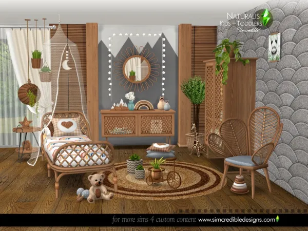 Mix Naturalis Kids room by simcredible - The Sims 4 Custom Content