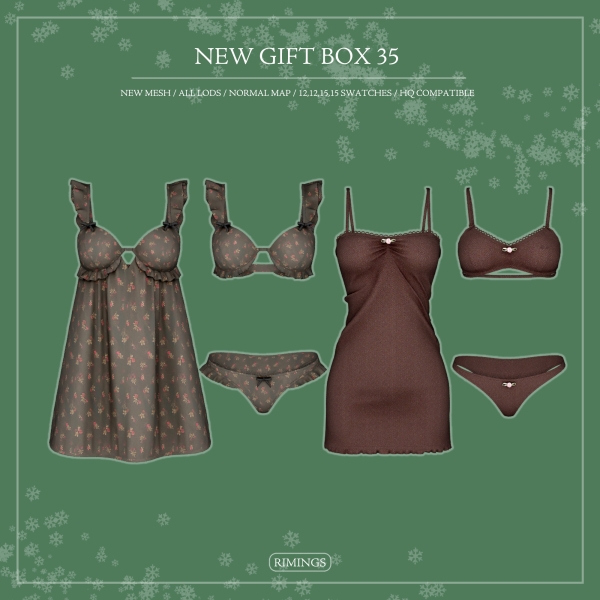 Alpha [RIMINGS] NEW GIFT BOX 35 by simsfinds - The Sims 4 Custom Content