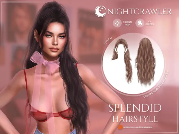Nightcrawler-Splendid Hair STYLE D by Nightcrawler_Sims