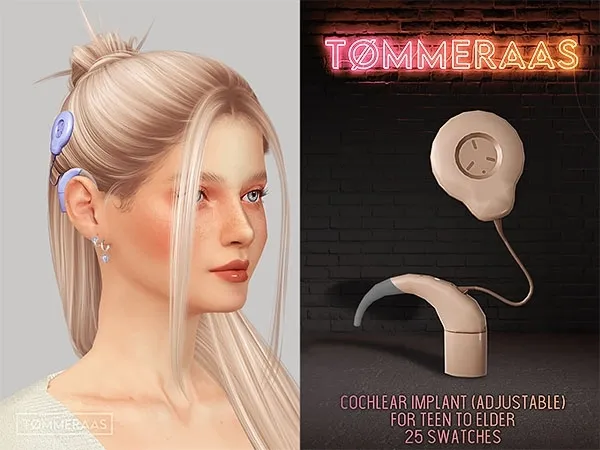 Mix Tu00d8MMERAAS Cochlear Implant for Adults - The Sims 4 Custom Content