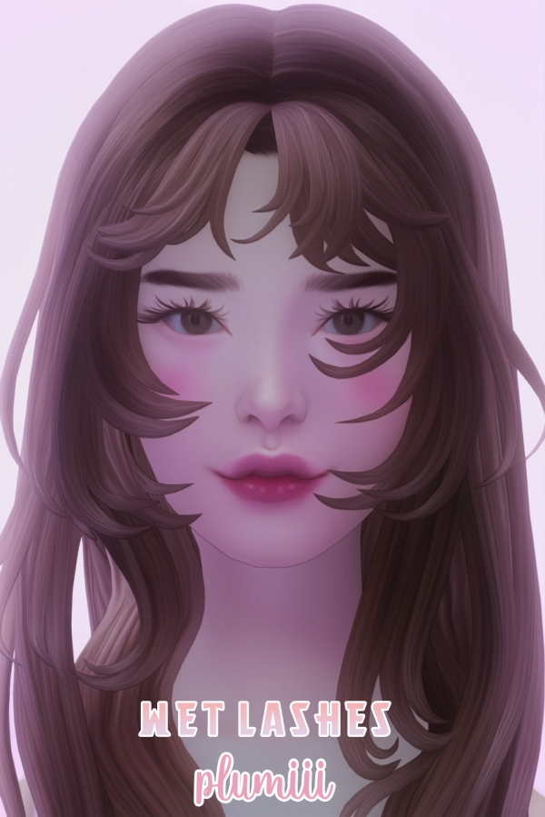 Maxis Match Wet Lashes by simsfinds - The Sims 4 Custom Content
