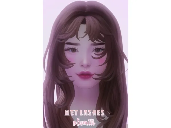 Maxis Match Wet Lashes by Plumiii - The Sims 4 Custom Content