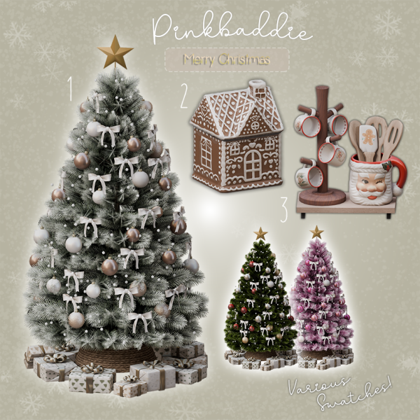 Alpha Christmas 2025 set by pinkbaddie - The Sims 4 Custom Content
