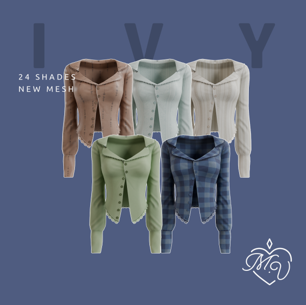 Maxis Match Ivy Top by simsfinds - The Sims 4 Custom Content