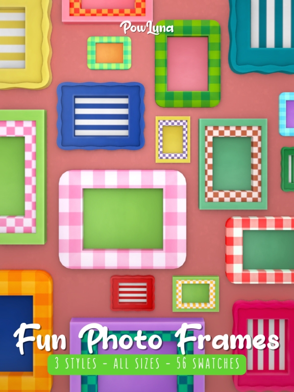 Maxis Match FUN PHOTO FRAMES by simsfinds - The Sims 4 Custom Content