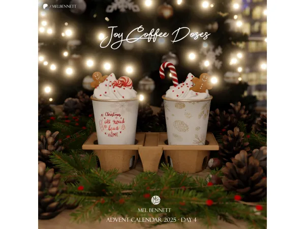 Mix Advent Calendar 2025 Day 4 Joy Coffee Doses - The Sims 4 Custom Content
