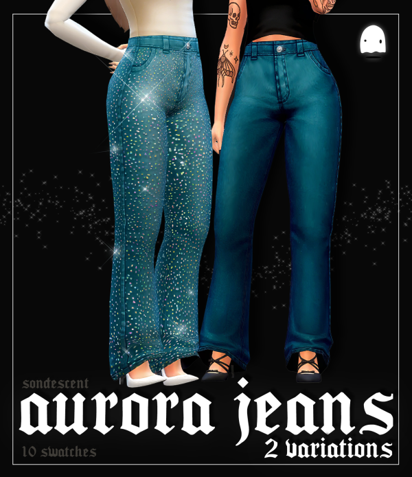 Maxis Match aurora jeans by simsfinds - The Sims 4 Custom Content