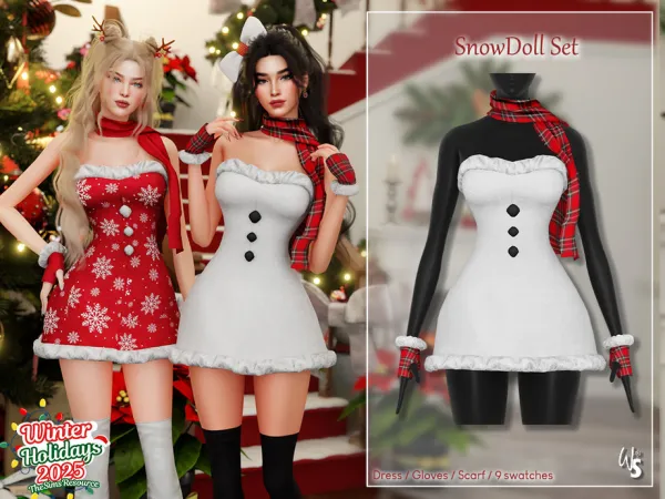 Alpha SnowDoll Set - The Sims 4 Custom Content