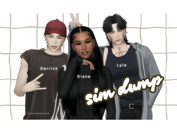 Maxis Match sim dump by MintVapeJuice - The Sims 4 Custom Content