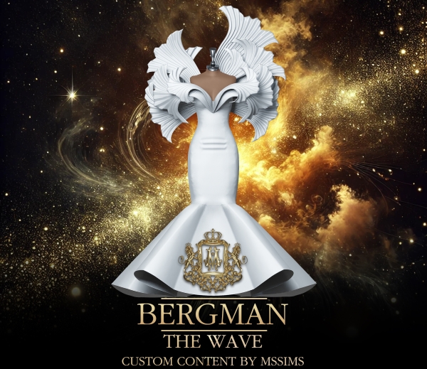 Alpha BERGMAN THE WAVE GOWN by simsfinds - The Sims 4 Custom Content