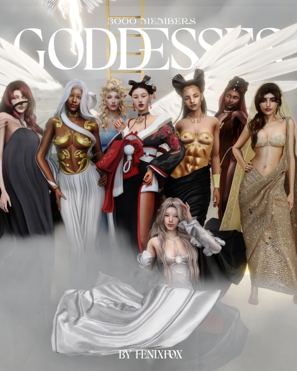 Alpha GODDESSES 3K MEMBERS GIFT by fenixfox - The Sims 4 Custom Content