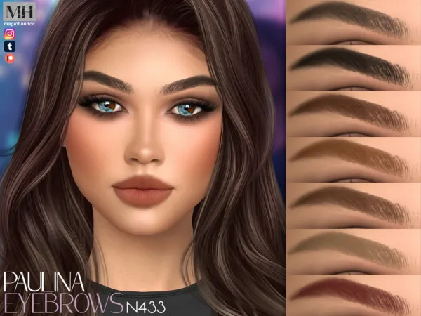 Alpha Paulina Eyebrows N433 - The Sims 4 Custom Content