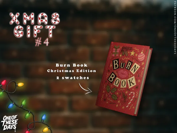 Mix OOTD BuildBuy XMAS GIFT 4 Burn Book Christmas Edition - The Sims 4 Custom Content
