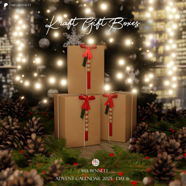 Mix Advent Calendar 2025 Day 6 Kraft Gift Boxes by melbennett - The Sims 4 Custom Content