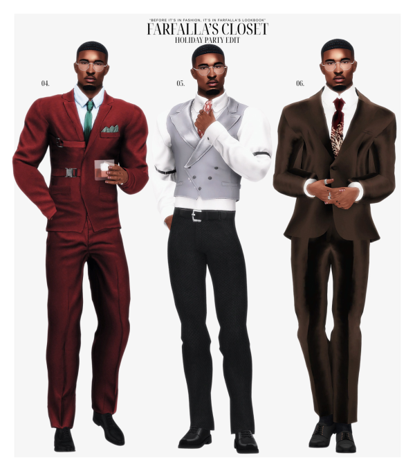 Alpha HOLIDAY PARTY MALE EDIT by simsfinds - The Sims 4 Custom Content