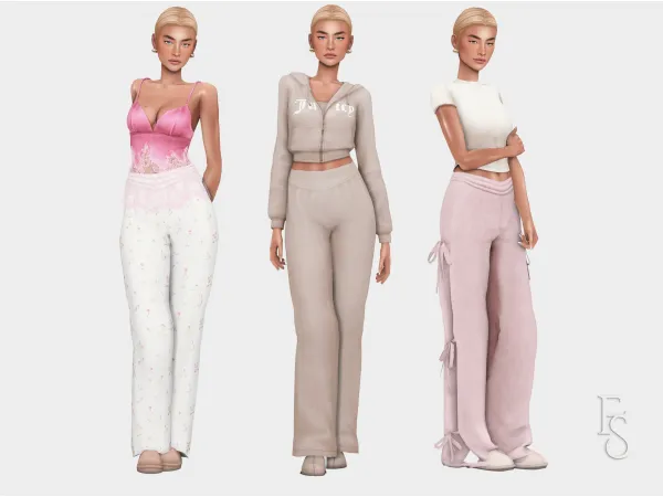 Mix At Home Loungewear by simsfinds - The Sims 4 Custom Content