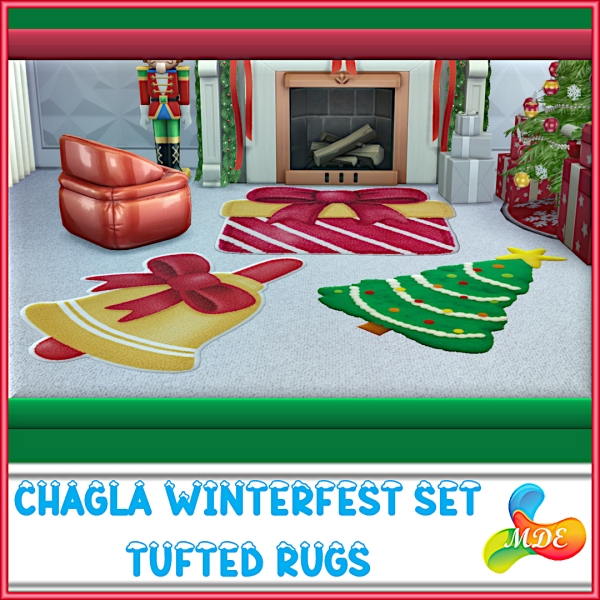 Mix Chagla Winterfest Set Tufted Rugs by mde - The Sims 4 Custom Content