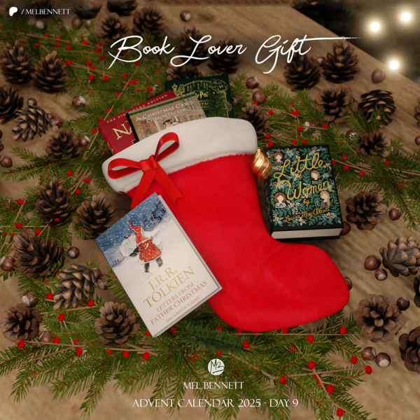 Mix Advent Calendar 2025 Day 9 Book Lover Gift by melbennett - The Sims 4 Custom Content