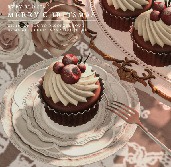 Alpha Red Velvet Cupcake by simsfinds - The Sims 4 Custom Content