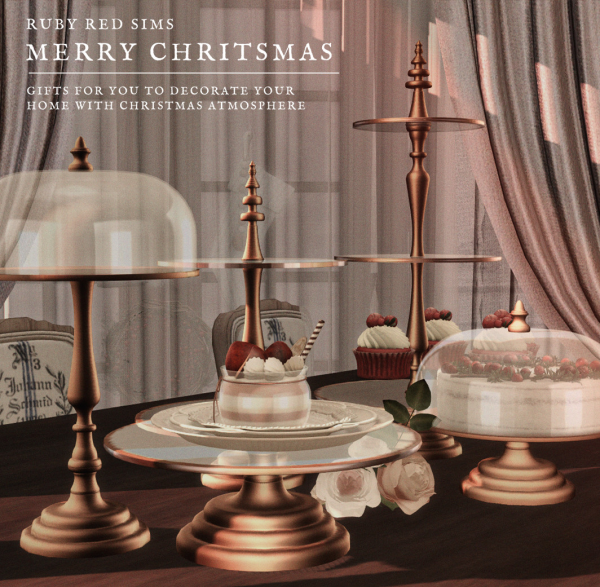 Alpha Amelie Cake Servers by simsfinds - The Sims 4 Custom Content