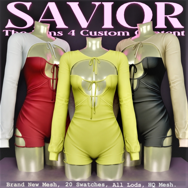 Alpha Svr_Ninshoya Jumpsuit by saviorts4 - The Sims 4 Custom Content