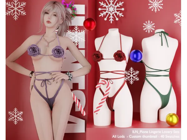 Alpha ILN Pione Lingerie - The Sims 4 Custom Content