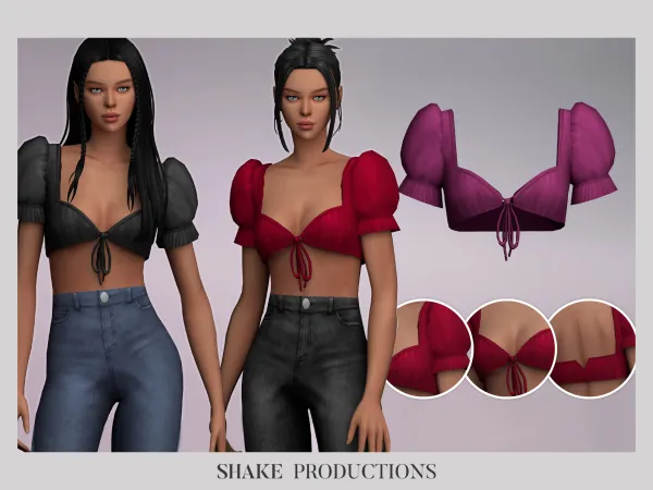 Maxis Match Lina Top by shakeproductions - The Sims 4 Custom Content