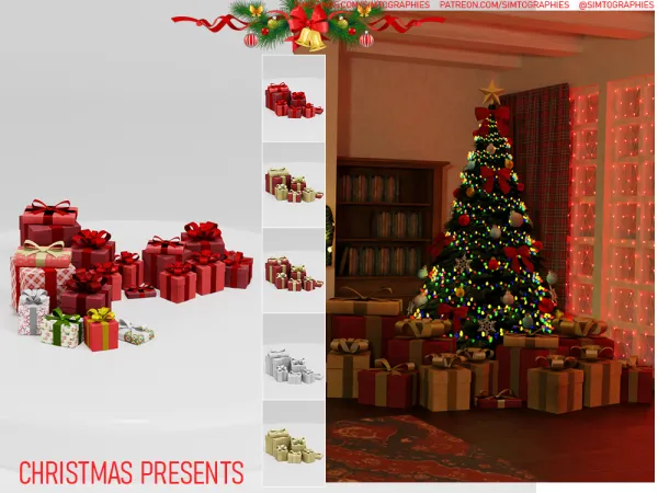 Mix Christmas Presents by simtographies - The Sims 4 Custom Content