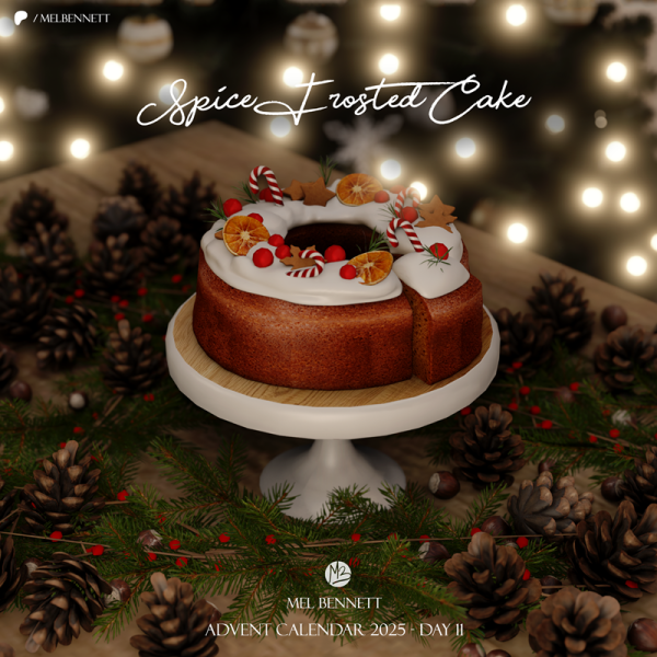 Mix Advent Calendar 2025 Day 11 Spice Frosted Cake by melbennett - The Sims 4 Custom Content