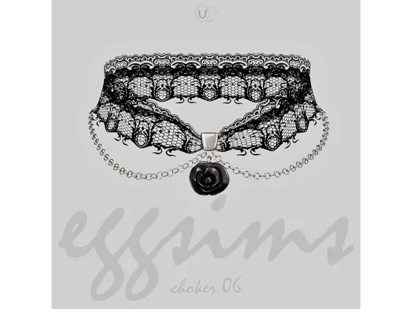 Alpha [EGGSIMS] choker 06 - The Sims 4 custom content