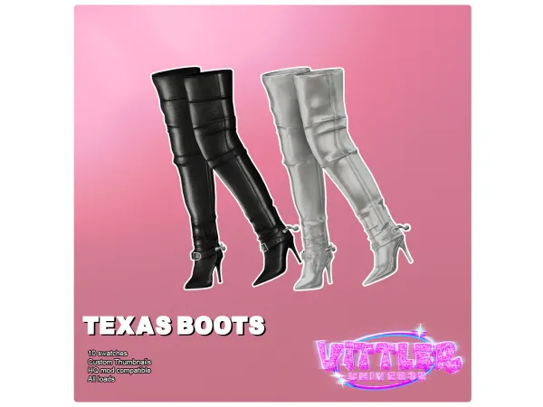 Texas Tight High Boots By VittlerUniverse