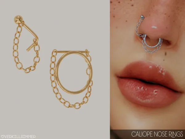 Alpha Caliope nose rings - The Sims 4 Custom Content