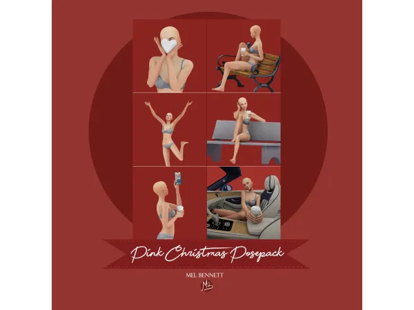 Pink Christmas Posepack