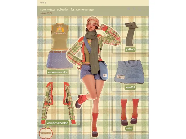 Mix winter lookbook 9 by venvsims - The Sims 4 Custom Content